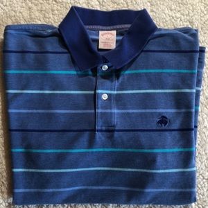Brooks Brothers Blue Striped Polo